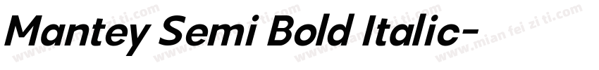 Mantey Semi Bold Italic字体转换